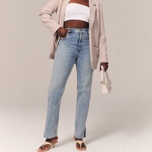 Abercrombie & Fitch The Slim‎ Straight ultra high rise jean 34|18R